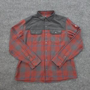 Kuhl Red and Gray Plaid Casual Button Down Shirt